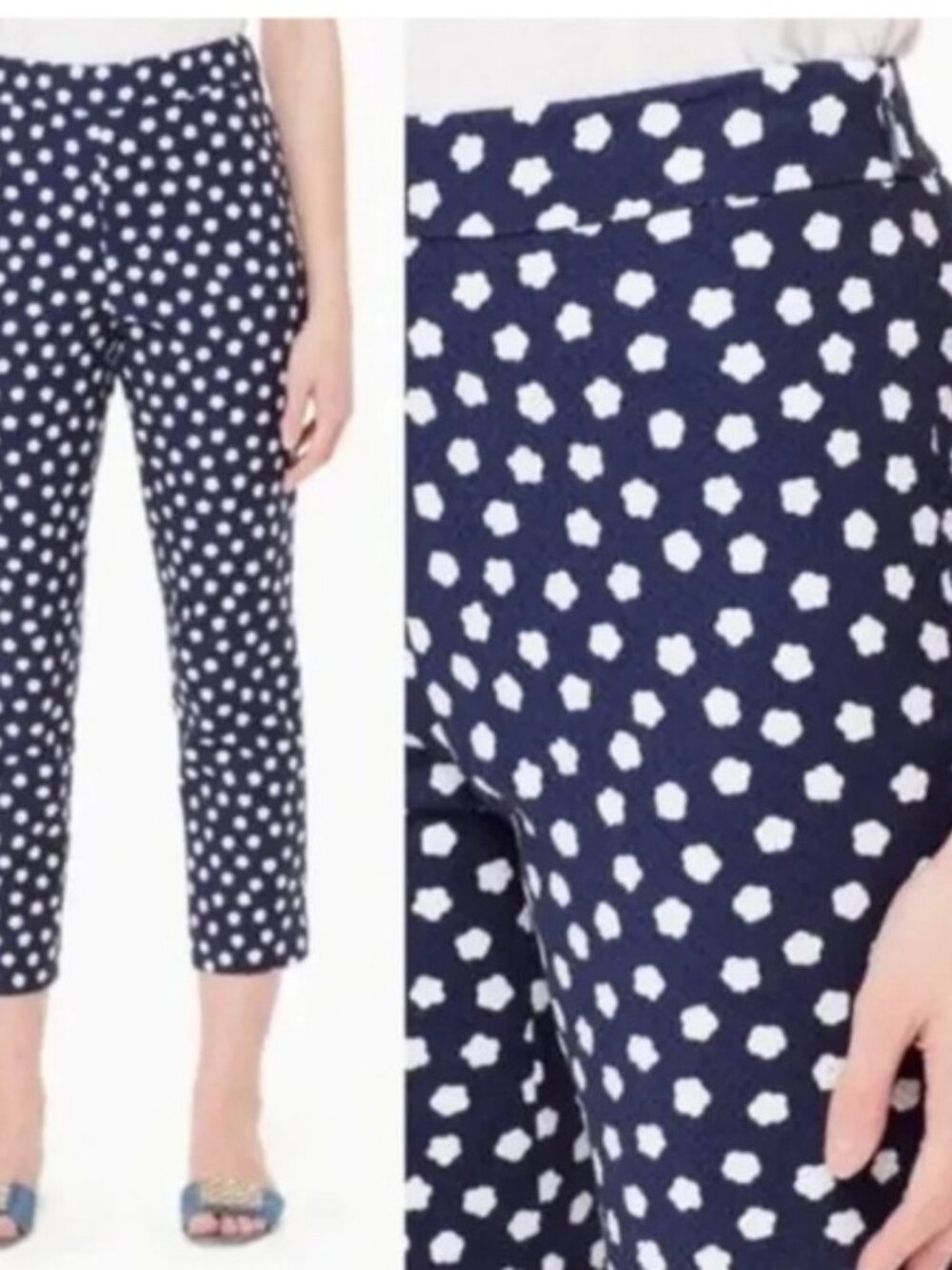 Kate Spade Blue Polka Dot Pants